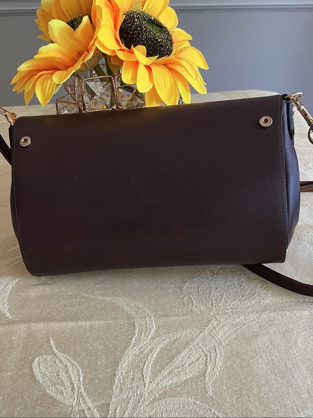 COACH  wildflower Floral Print Crossbody REVERSIBLE Bag - Purple - Picture 5 of 6